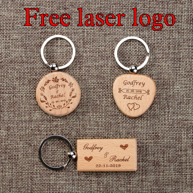 Woodworking Logo - Porte-clés en Bois Personnalisé Gravé au