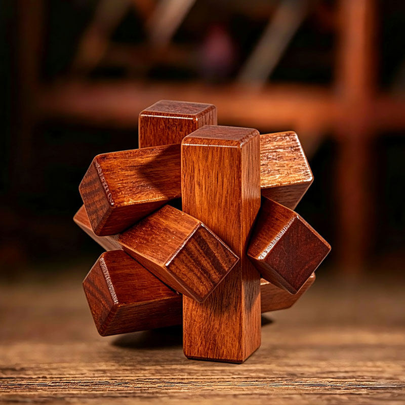 Woodworking Kids Toys - Casse-tête en bois : Défi logique