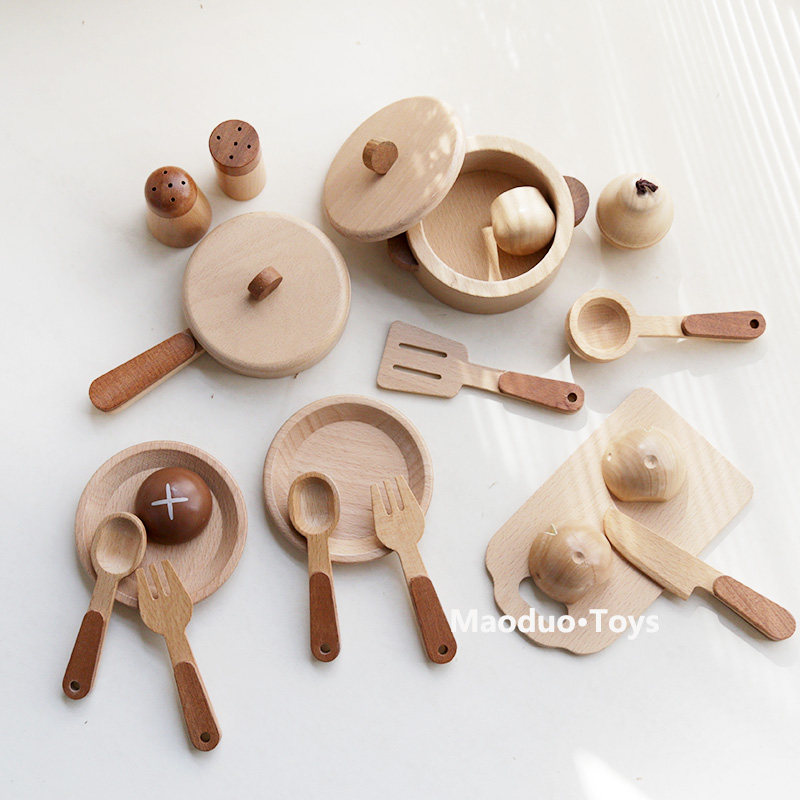 Woodworking Kids Toys - Jeu de cuisine en bois de