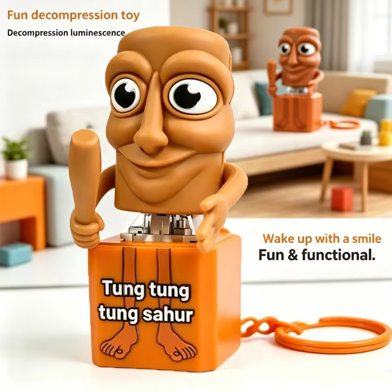 Woodworking Kids Toys - Nouveau porte-clés Tung Tung Tung Sahur,