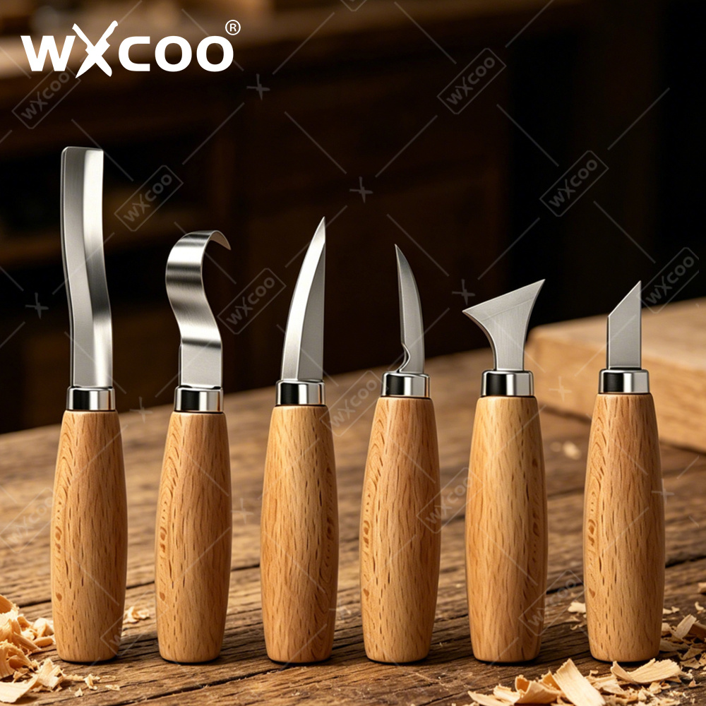 Woodworking Knife - WXCOO Couteau-ciseau ergonomique pour la sculpture
