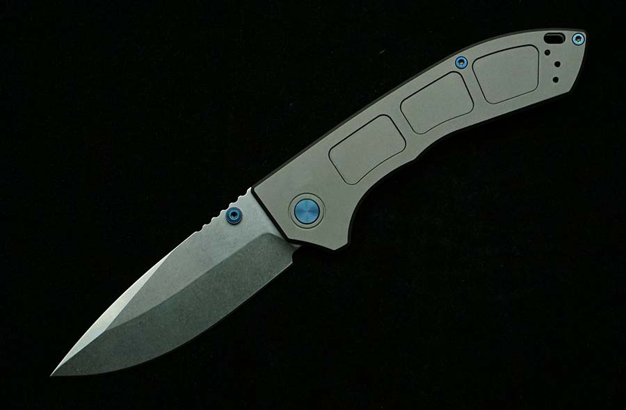 Nouveau couteau pliant bleu 74 - Woodworking Logo avis et prix
