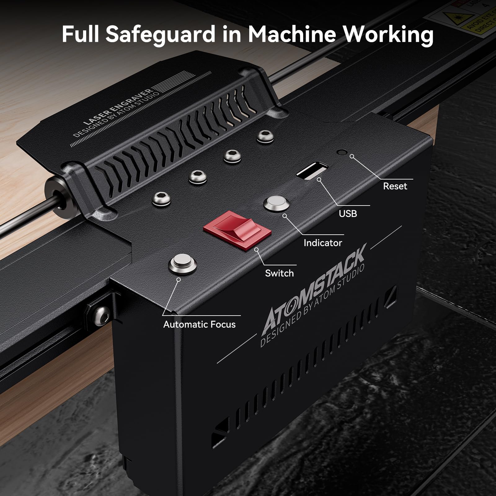 ATOMSTACK A70 X70 Pro 70W Mach - Woodworking Logo avis et prix