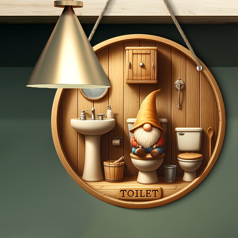 Logo de toilette gnome de camp - Woodworking Logo avis et prix